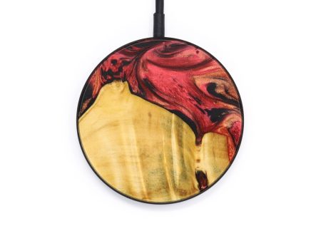 Circle Wood+Resin Wireless Charger - Odin (Red, 640142) For Cheap