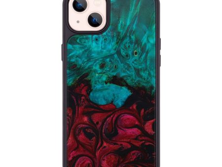 iPhone 14 Plus Wood+Resin Phone Case - Cole (Red, 641382) For Sale