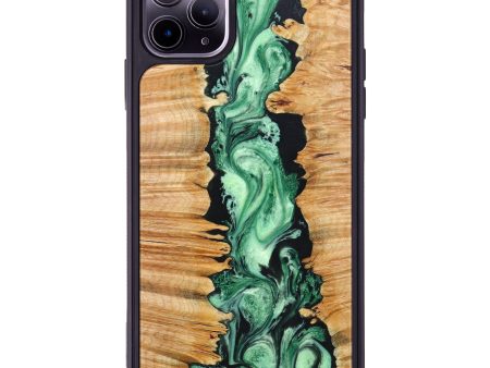 iPhone 11 Pro Max Wood+Resin Phone Case - Juniper (Green, 638038) Online now