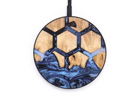 Circle Wood+Resin Wireless Charger - Catherine (Pattern, 640131) For Sale