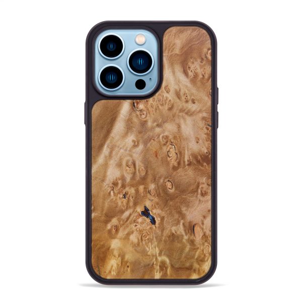 iPhone 14 Pro Max Wood+Resin Phone Case - Sarah (Maple Burl, 639493) For Sale