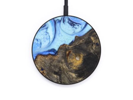 Circle Wood+Resin Wireless Charger - Rocky (Blue, 641080) Discount