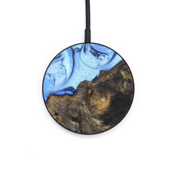 Circle Wood+Resin Wireless Charger - Rocky (Blue, 641080) Discount