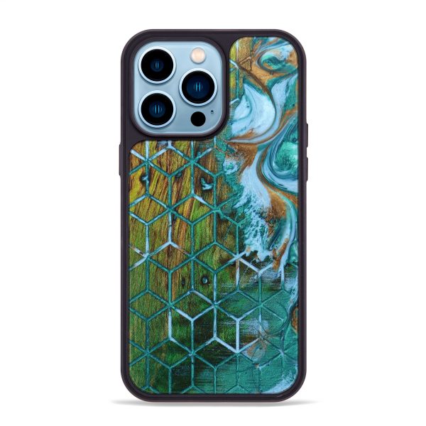 iPhone 14 Pro Max Wood+Resin Phone Case - Drew (Pattern, 639762) Sale