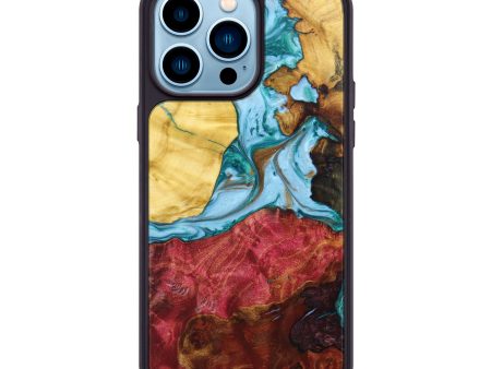 iPhone 14 Pro Max Wood+Resin Phone Case - Felix (Mosaic, 639790) Sale