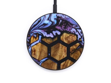 Circle Wood+Resin Wireless Charger - Raquel (Pattern, 640704) Cheap