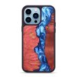 iPhone 14 Pro Max Wood+Resin Phone Case - Tessa (Blue, 638663) Supply