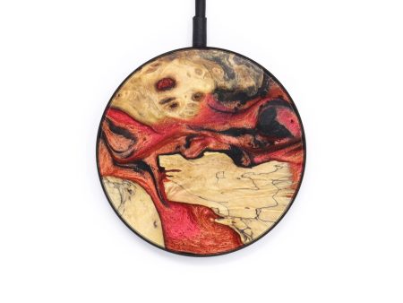 Circle Wood+Resin Wireless Charger - Freya (Red, 638235) Online Sale