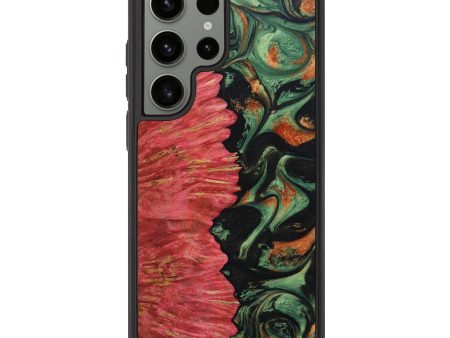 Galaxy S23 Ultra Wood+Resin Phone Case - Addisyn (Green, 641347) For Cheap