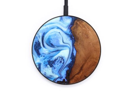 Circle Wood+Resin Wireless Charger - Cassidy (Blue, 640110) Online Sale