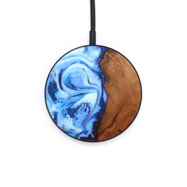 Circle Wood+Resin Wireless Charger - Cassidy (Blue, 640110) Online Sale