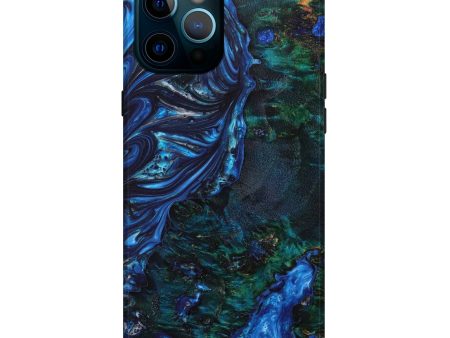 iPhone 12 Pro Max Wood+Resin Live Edge Phone Case - Abram (Blue, 641222) Discount