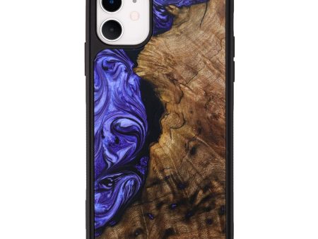 iPhone 11 Wood+Resin Phone Case - Dan (Purple, 638034) Cheap