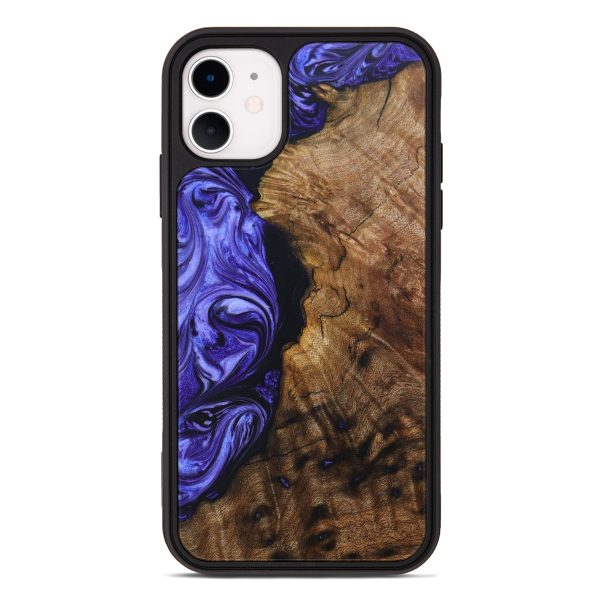 iPhone 11 Wood+Resin Phone Case - Dan (Purple, 638034) Cheap