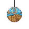 Circle Wood+Resin Wireless Charger - Connor (Teal & Gold, 637570) Fashion