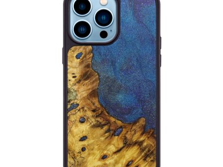 iPhone 14 Pro Max Wood+Resin Phone Case - Gabriella (Galaxy, 638304) Fashion