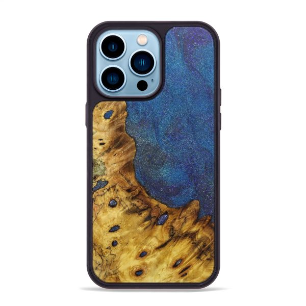 iPhone 14 Pro Max Wood+Resin Phone Case - Gabriella (Galaxy, 638304) Fashion