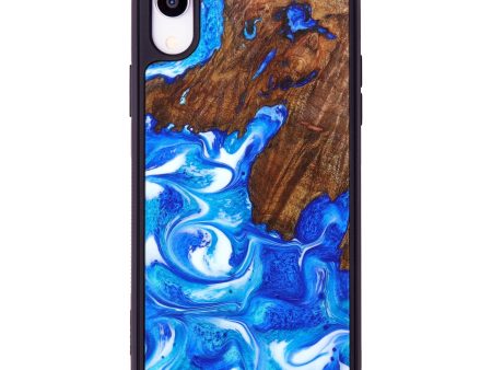 iPhone Xr Wood+Resin Phone Case - Laurence (Blue, 638004) Hot on Sale