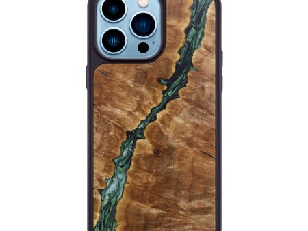 iPhone 14 Pro Max Wood+Resin Phone Case - Rudolph (Green, 637497) Hot on Sale