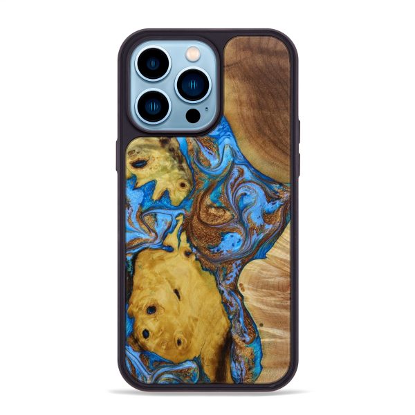 iPhone 14 Pro Max Wood+Resin Phone Case - Janiya (Mosaic, 643292) Fashion