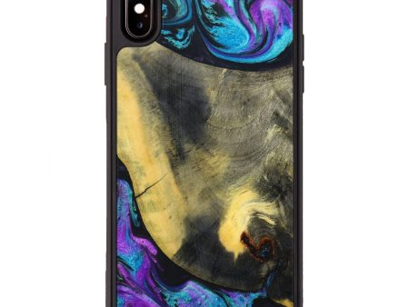 iPhone Xs Max Wood+Resin Phone Case - Raegan (Purple, 638026) Online Sale