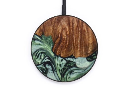 Circle Wood+Resin Wireless Charger - Amari (Green, 640557) Fashion