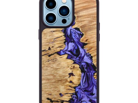 iPhone 14 Pro Max Wood+Resin Phone Case - Shawn (Purple, 638176) Hot on Sale