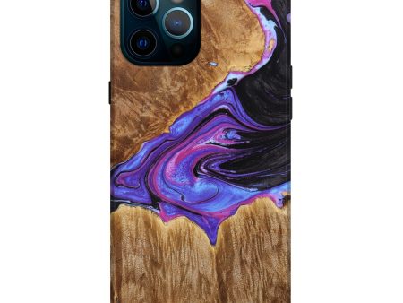 iPhone 12 Pro Max Wood+Resin Live Edge Phone Case - Gretchen (Purple, 638168) Supply