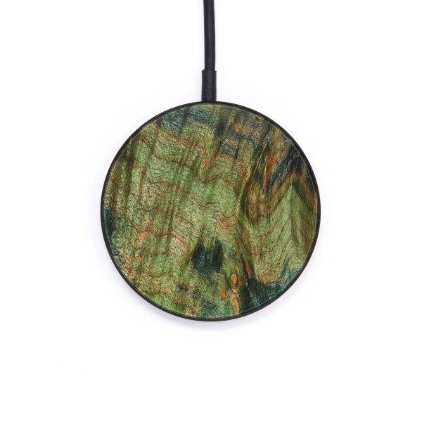 Circle Wood+Resin Wireless Charger - Paulina (Maple Burl, 640177) For Discount