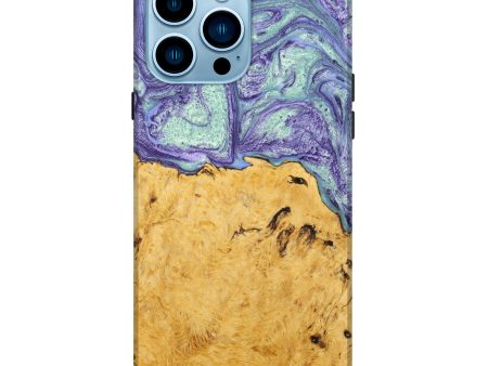 iPhone 14 Pro Max Wood+Resin Live Edge Phone Case - Adelaide (Purple, 640476) Supply