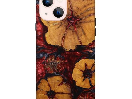 iPhone 14 Plus Wood+Resin Live Edge Phone Case - Dante (Red, 638734) Sale