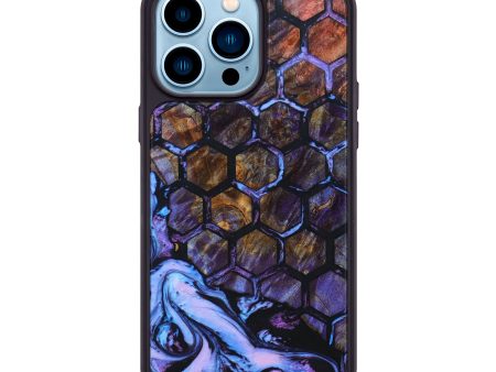 iPhone 14 Pro Max Wood+Resin Phone Case - Sandy (Galaxy, 638701) For Discount