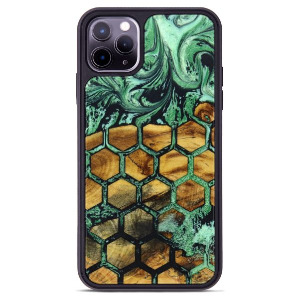 iPhone 11 Pro Max Wood+Resin Phone Case - Ella (Pattern, 638619) For Discount