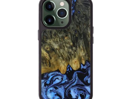 iPhone 13 Pro Wood+Resin Phone Case - Aviana (Blue, 642195) Hot on Sale