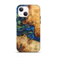 iPhone 14 Wood+Resin Live Edge Phone Case - Ben (Teal & Gold, 641199) Online