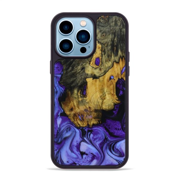 iPhone 14 Pro Max Wood+Resin Phone Case - Kathi (Purple, 642098) Hot on Sale