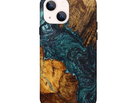 iPhone 13 Wood+Resin Live Edge Phone Case - Dan (Green, 640170) Hot on Sale