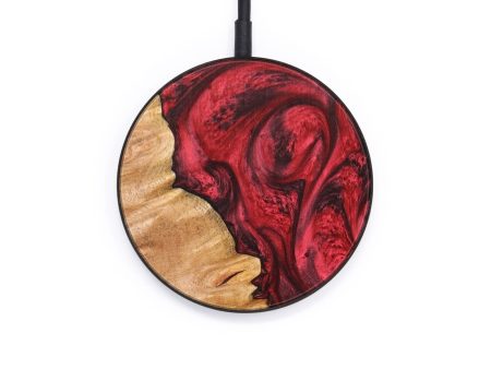 Circle Wood+Resin Wireless Charger - Kamila (Red, 640580) Sale