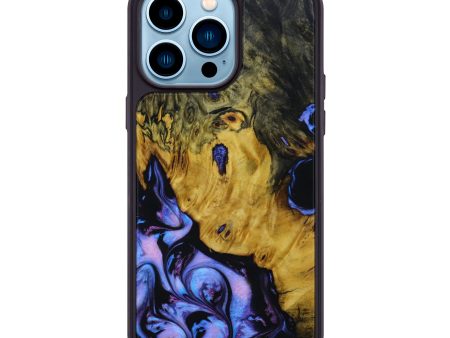 iPhone 14 Pro Max Wood+Resin Phone Case - Dillon (Purple, 643383) Hot on Sale