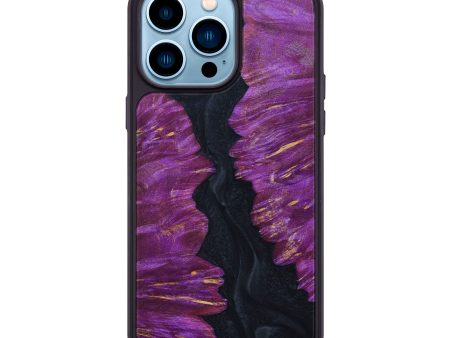 iPhone 14 Pro Max Wood+Resin Phone Case - Gustavo (Black & White, 639849) on Sale