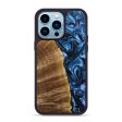 iPhone 14 Pro Max Wood+Resin Phone Case - Jo (Blue, 641388) Fashion