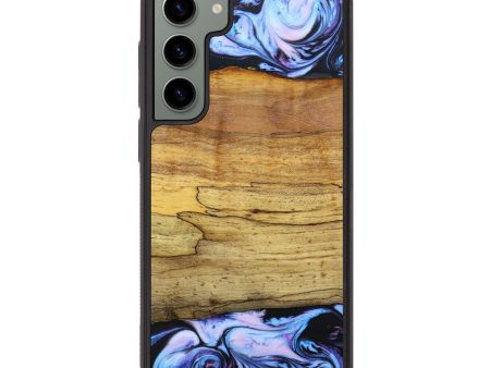 Galaxy S23 Plus Wood+Resin Phone Case - Krystle (Purple, 640997) Online Sale