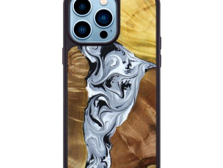 iPhone 14 Pro Max Wood+Resin Phone Case - Brandy (Mosaic, 642073) For Discount