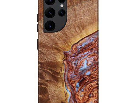 Galaxy S22 Ultra Wood+Resin Live Edge Phone Case - Joy (Red, 638172) Hot on Sale