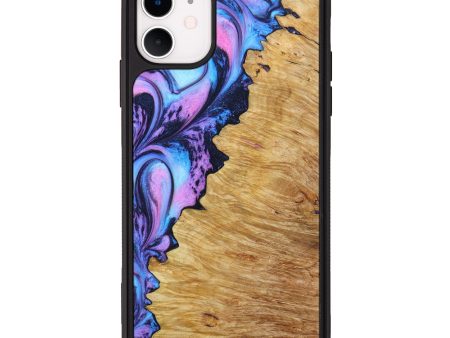 iPhone 11 Wood+Resin Phone Case - Tessa (Purple, 639527) Online now