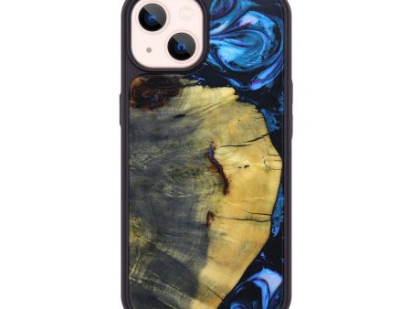 iPhone 14 Wood+Resin Phone Case - Bryan (Blue, 638836) Discount