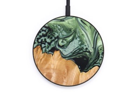 Circle Wood+Resin Wireless Charger - Beckett (Green, 640676) Discount