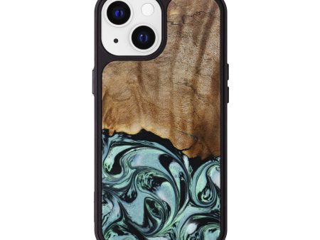 iPhone 13 Wood+Resin Phone Case - Giovanni (Green, 639481) Online Hot Sale