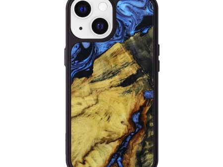 iPhone 13 Wood+Resin Phone Case - Forrest (Blue, 643281) Online now