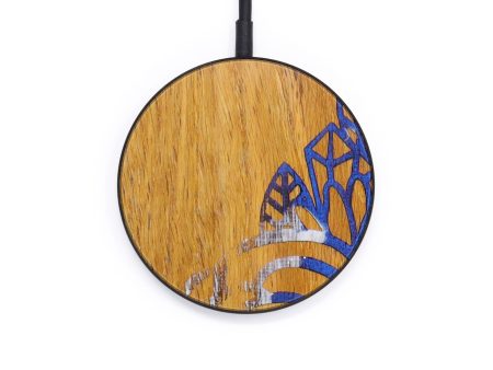 Circle Wood+Resin Wireless Charger - Cassandra (Spring, 640645) For Sale